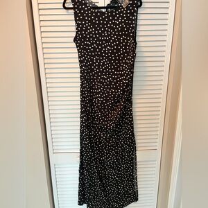 Vici Black and White Polka Dot Maxi Dress